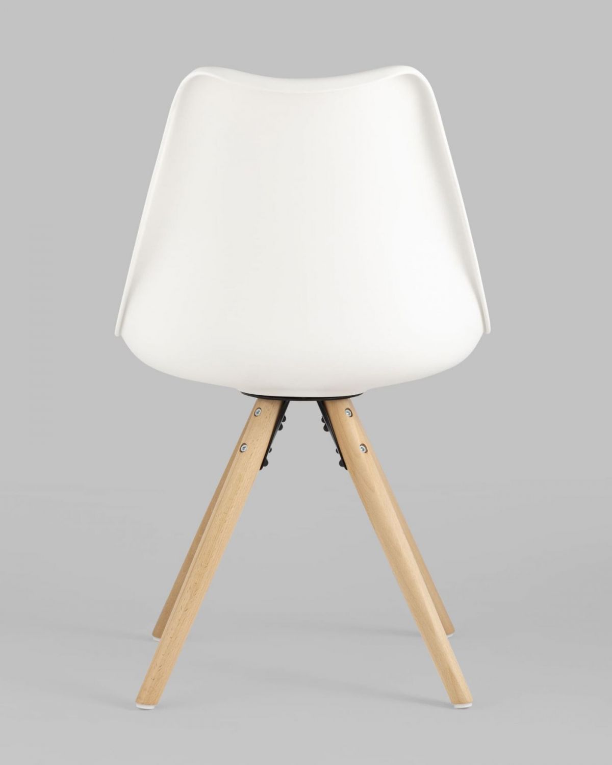 Стул Арианда белый, пластик, экокожа, каркас натуральный некрашеный массив бука | фото 5