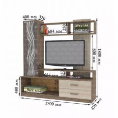 ДАРЬЯ Гостиная (Дуб вотан/Белый глянец) модульная | фото 8