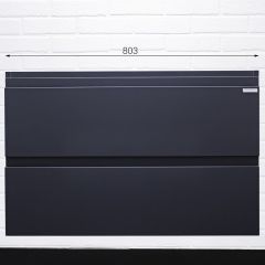 Тумба подвесная под умывальник "Moduo 80" Graffo графит матовый В2 Домино (DGr2101T) | фото 3