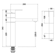 Смеситель д/кухни MELANA-F610203 Cubo нерж.сталь, однорычажный, сатин, литой излив | фото 3