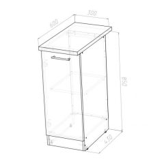 Кухонный гарнитур Ноктюрн прайм 400 1100х2000 мм | фото 14