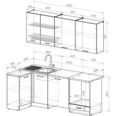 ТЕРЦИЯ Кухонный гарнитур Прайм 400 (1100*2000 мм) | фото 2