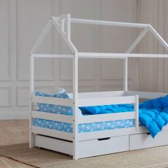 Кровать-домик 80*160 Белый | фото 4