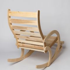 Кресло качалка не окрашенное НЕАПОЛЬ с подножкой | фото 6