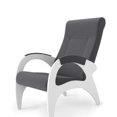 Кресло для отдыха Римини 19-Т-ГР (ткань\белые) ГРАФИТ | фото 2