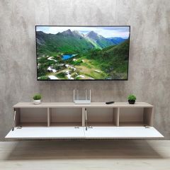 Тумба подвесная под ТВ LINES MTV3-MA 900 Бежевый (Леда-М 10.1.5) | фото 11