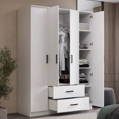 Шкаф 4-х створчатый Титан (белый) | фото 4