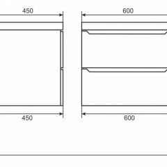 Тумба под раковину Uperwood Tanos 60 см, подвесная, черная матовая | фото 6