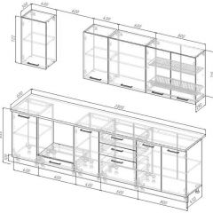 Кухонный гарнитур Антик 2800 (Стол. 38мм) | фото 2