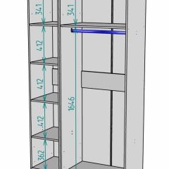 Шкаф Linnea MHR-3-1 2050х1200х510 (Графит-М 11.1.25) | фото 3