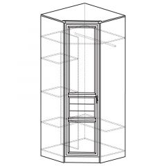 Шкаф угловой 50 Лира Ясень белый (угол 854х854) | фото 2